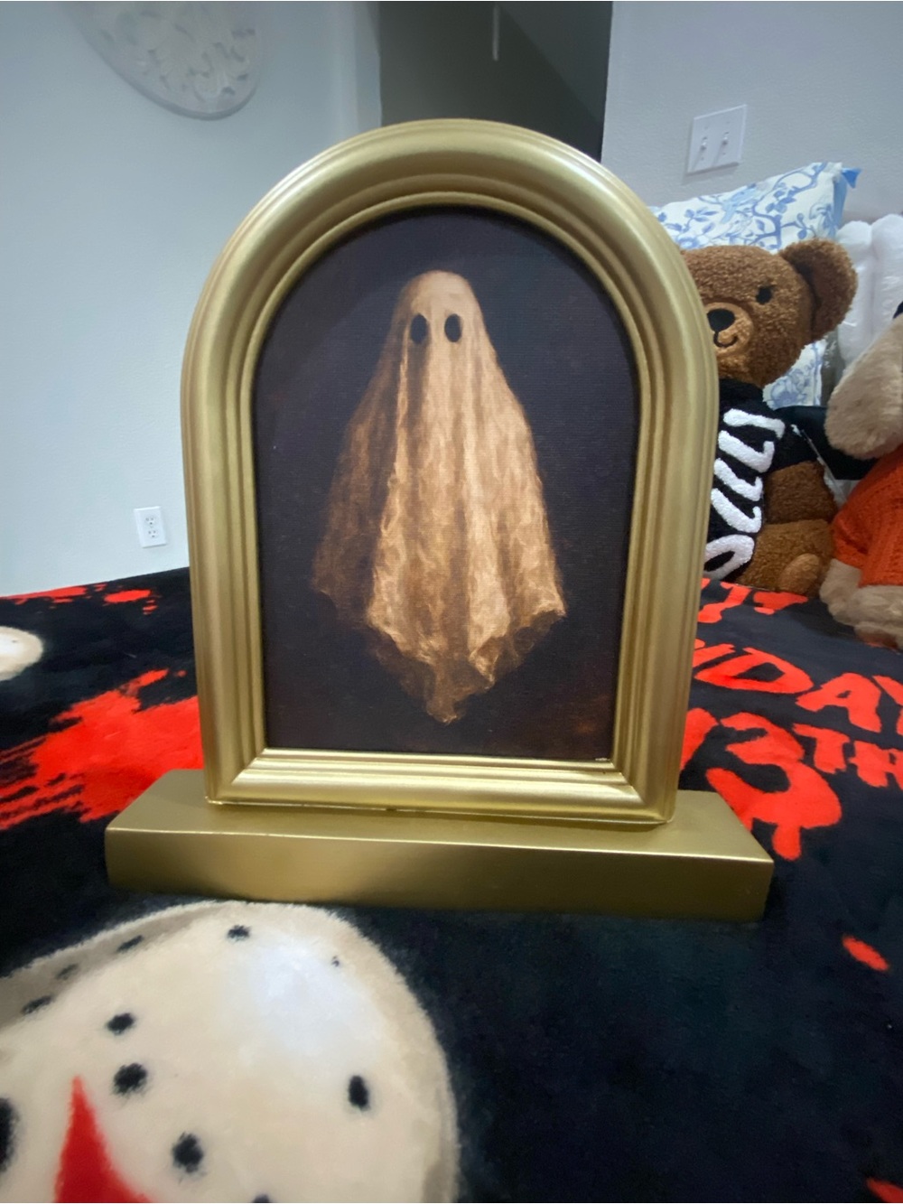 Gold Arch Frame with Vintage Ghost Art